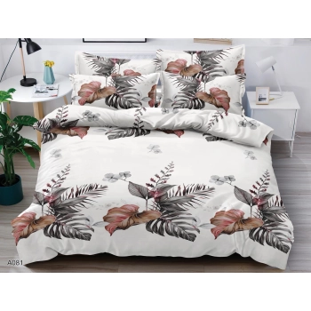 Pościel 140x200 z prześcieradłem bawełna satynowa 4cz PK497